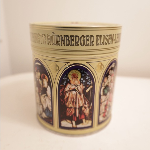 Vintage tea Tin with Stained Glass Design farmhouse moody decor kitchen storage - Picture 7 of 10